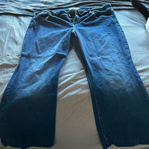 Dark wash flare jeans